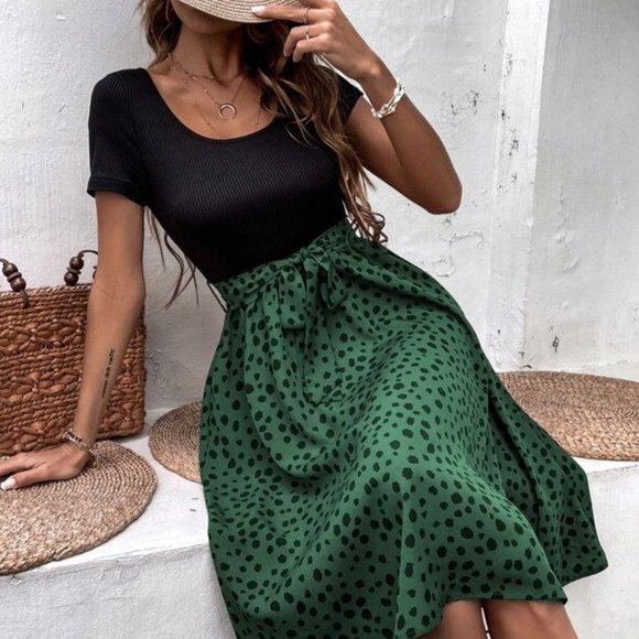 Dalmatian Print Belted Dress - Picture 4 of 5